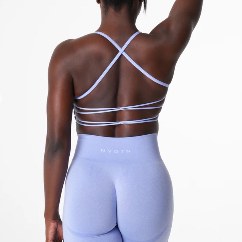 NVGTN Lavender Strappy Sports Bra